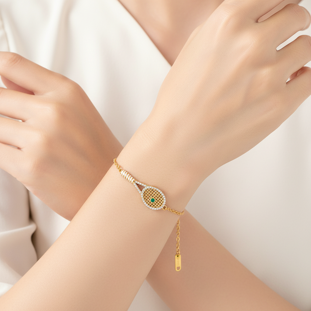 Bracelet Raquette porté sur main