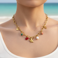 Collier breloques océan - Plage
